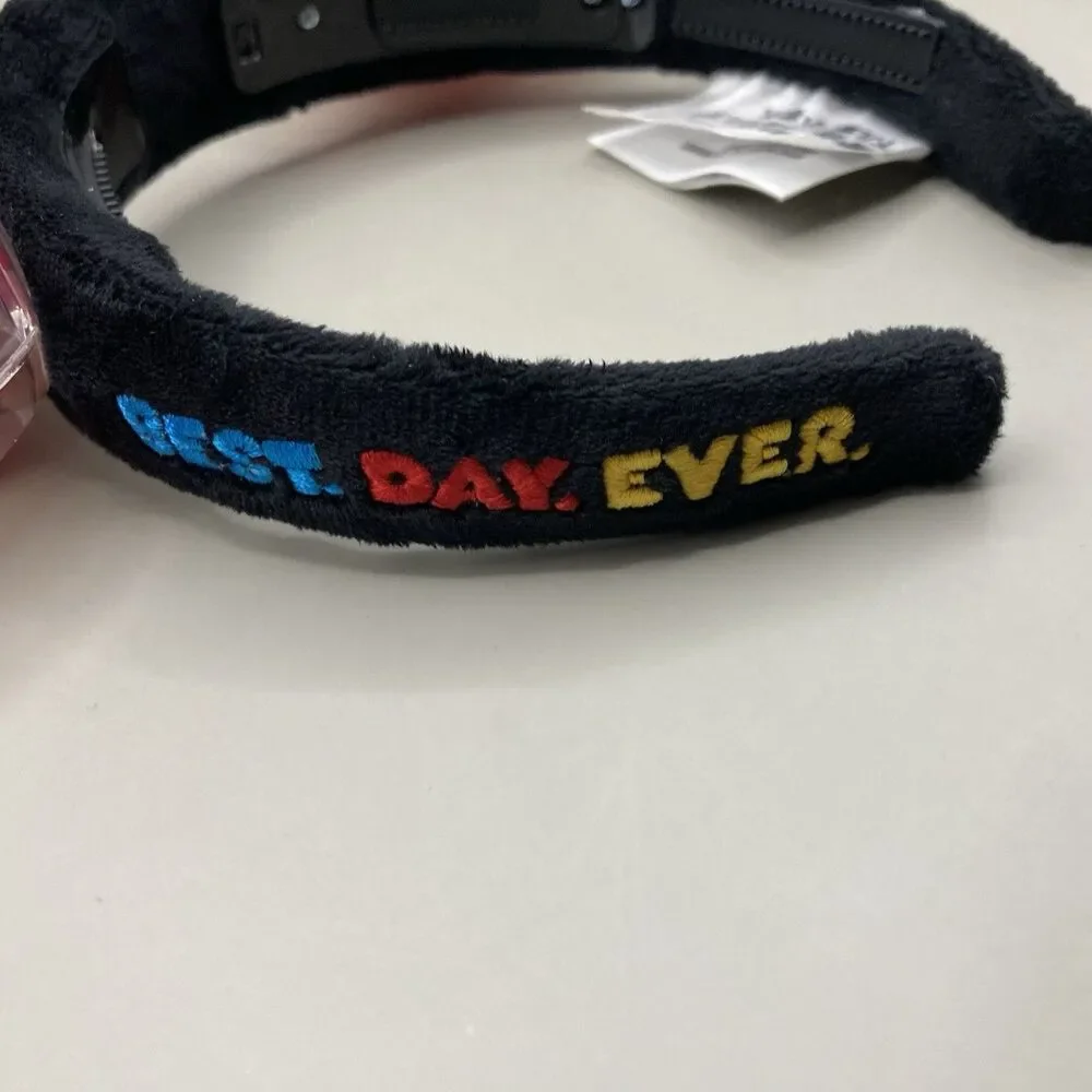 Disney Parks Mickey Mouse Ears Light Up Balloon Red “Best Day Ever” Headband